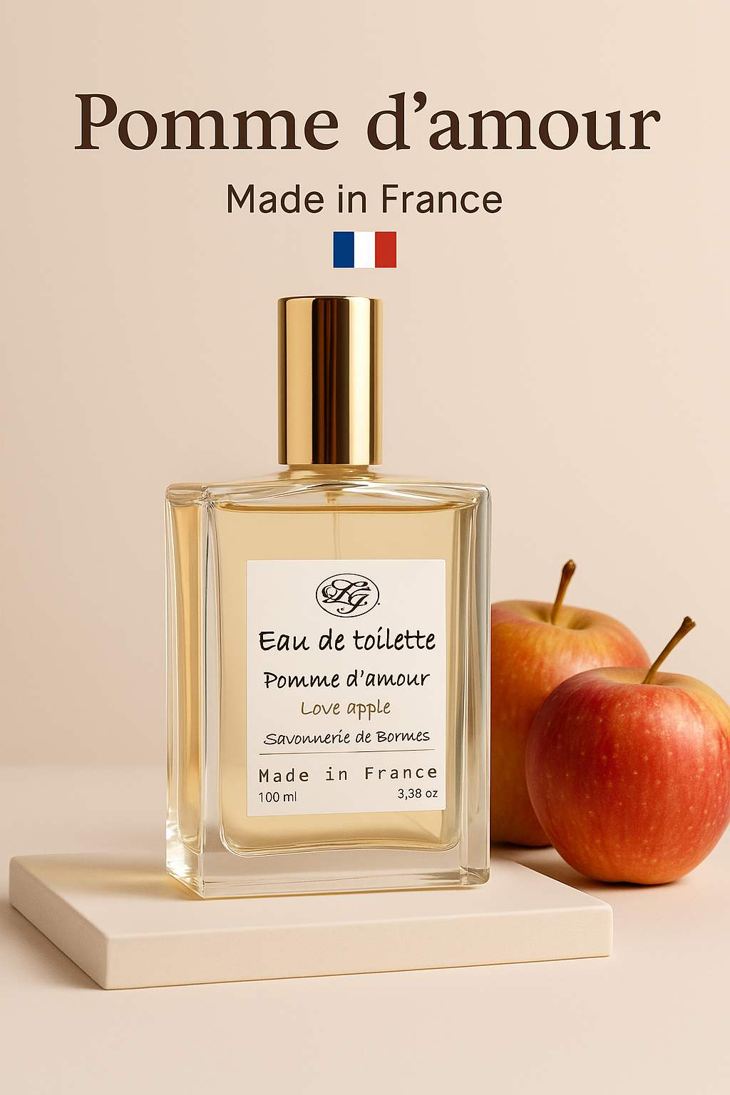 Eau de toilette - Pomme d'Amour- 100 ml - Savonnerie de Bormes