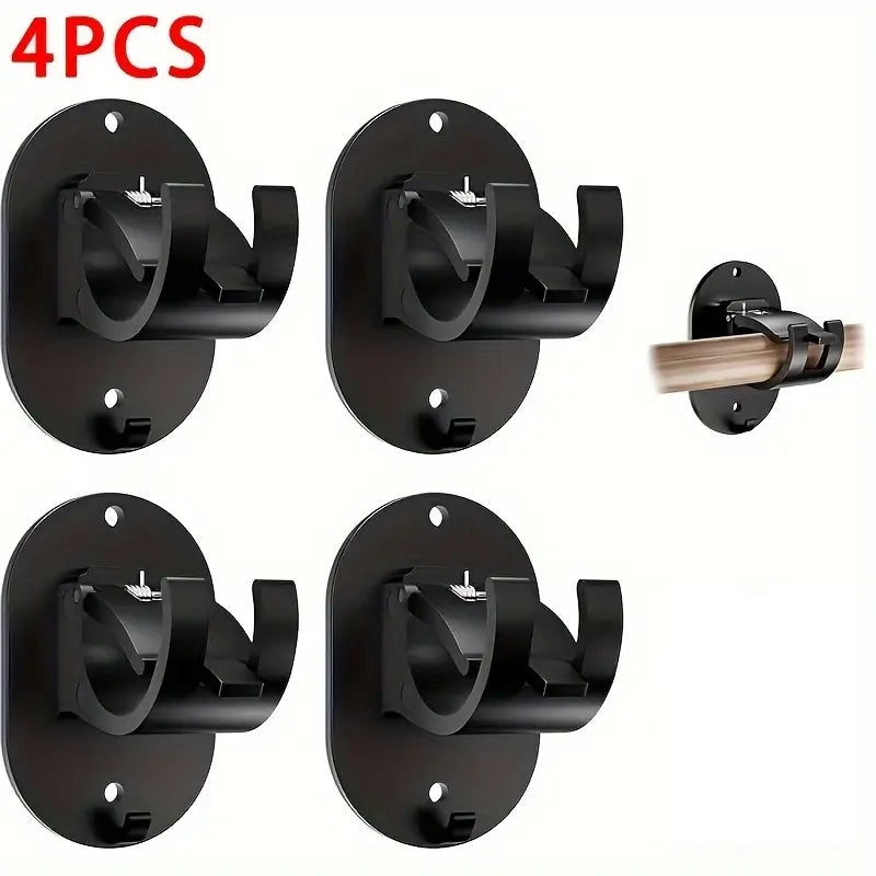 Supports de Tringle de Rideau Sans Perçage – Clips de Montage Auto-Adhésifs