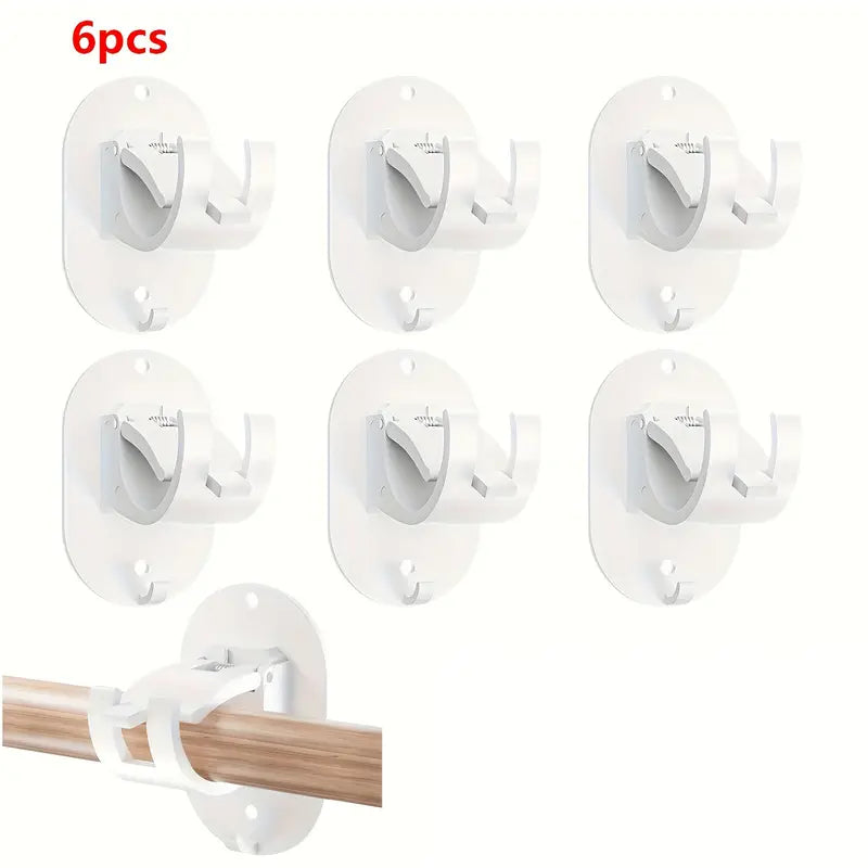 Supports de Tringle de Rideau Sans Perçage – Clips de Montage Auto-Adhésifs