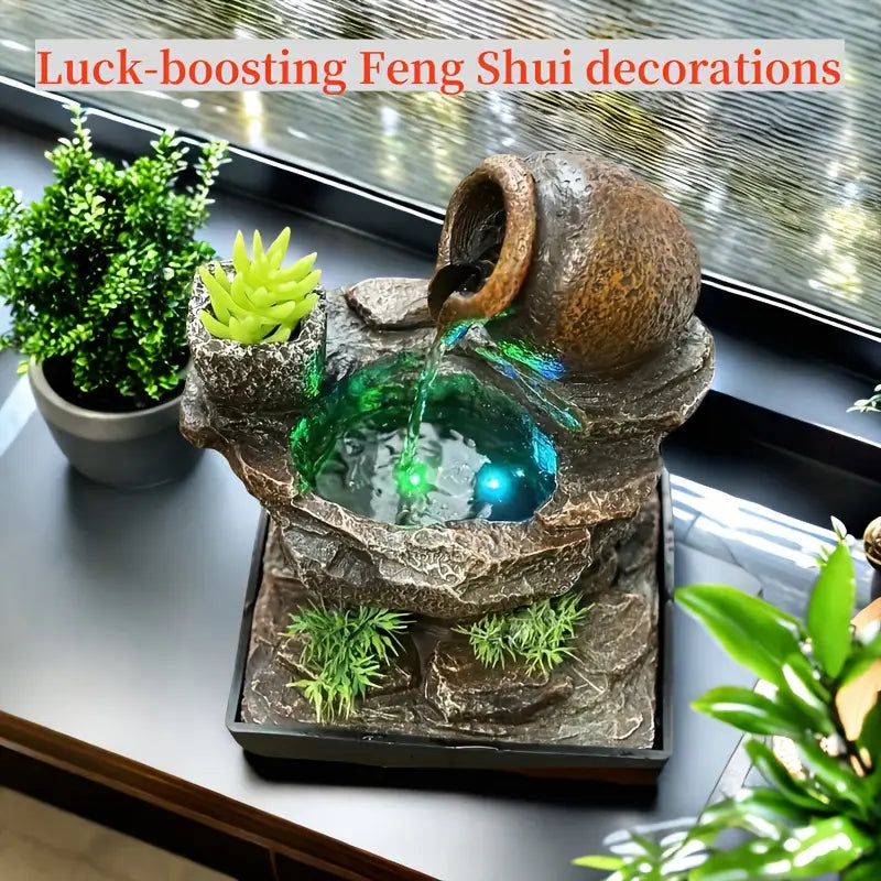 Fontaine de Table en Résine – Élégance Naturelle