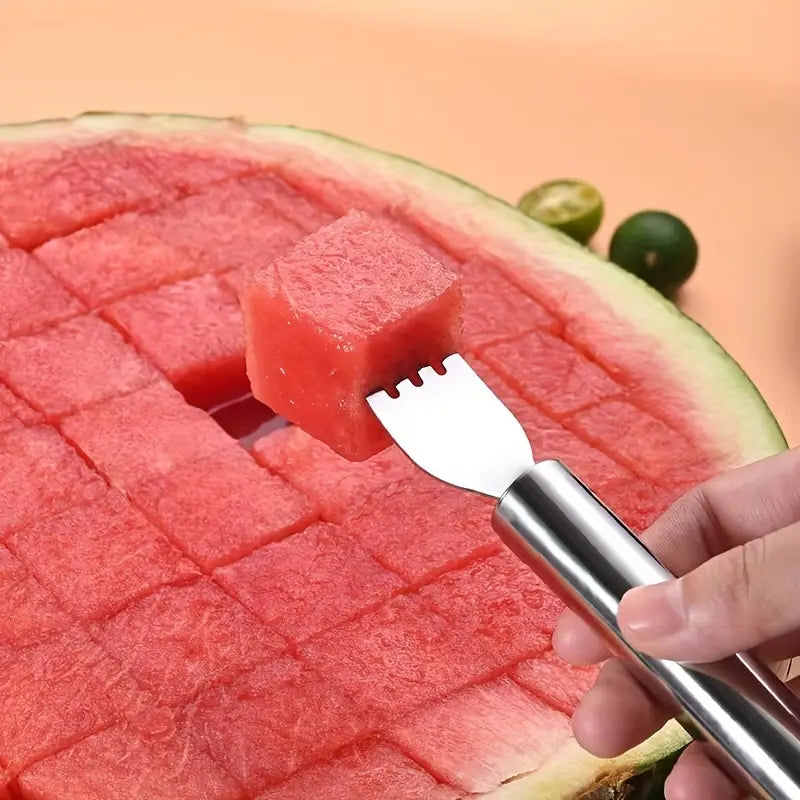 Trancheur de Pastèque & Melon 2-en-1 – Couteau & Fourchette