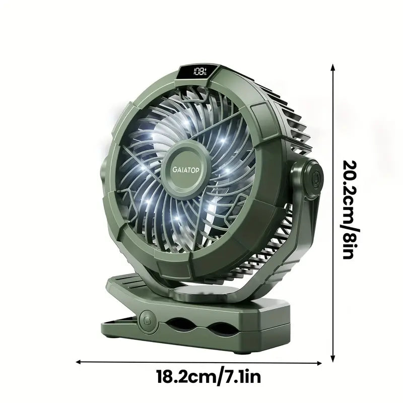 Ventilateur de Camping Portable avec Lanterne LED