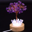 Arbre à Argent en Cristal avec Base LED – Arbre de Richesse et Chakra