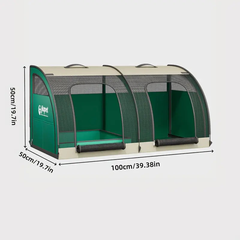 Cage de Transport 2-en-1 Pliable pour Chien – Tissu Oxford Résistant & Fenêtres en Maille