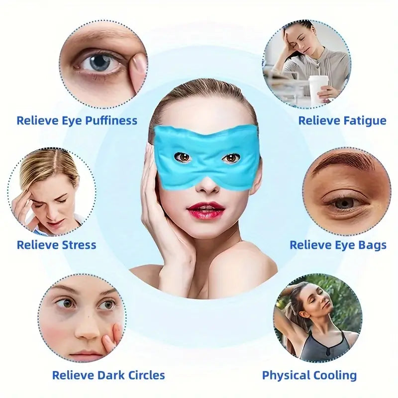 Ice Gel Eye Mask - Relief from Dark Circles, Puffiness and Migraines