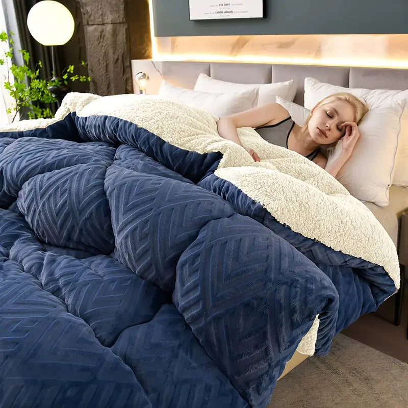 Couette hiver Sherpa et velours – chaude et douce – vue 6