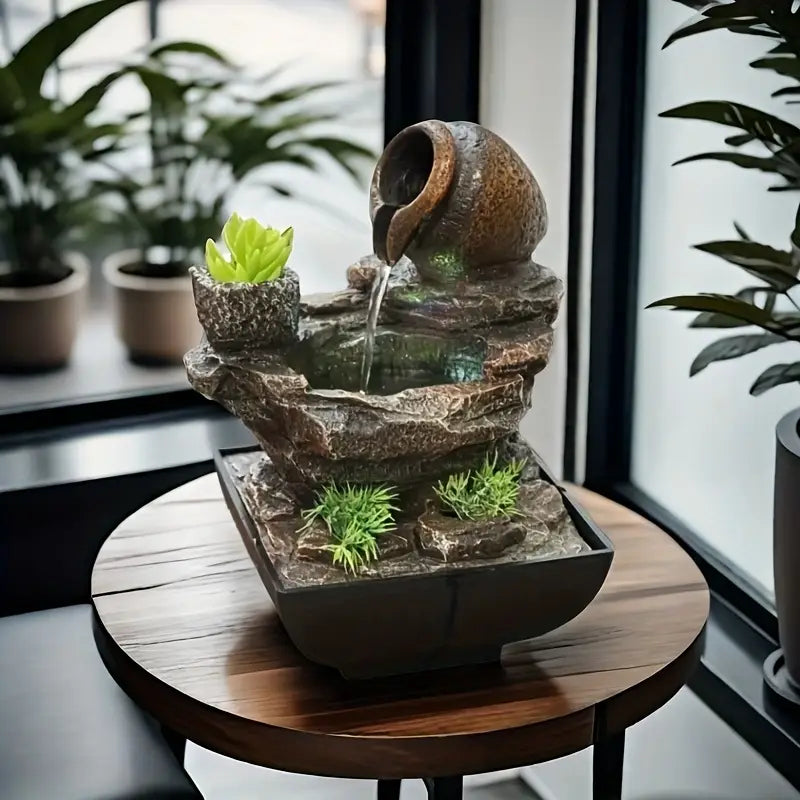 Fontaine de Table en Résine – Élégance Naturelle