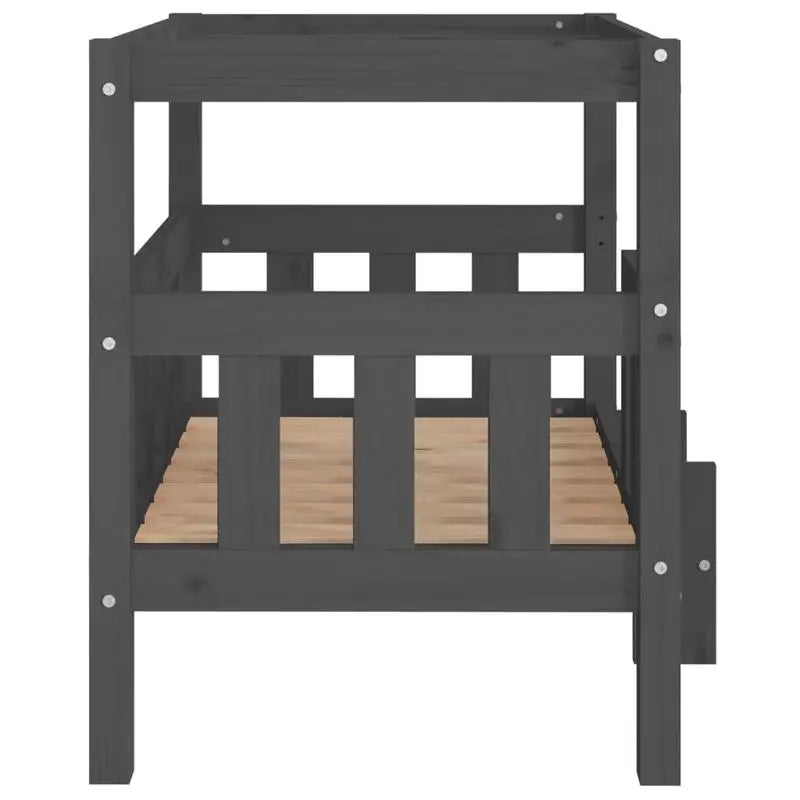 Lit pour Chien en Bois de Pin Solide – Coussin en Coton – Couleur Mélangée