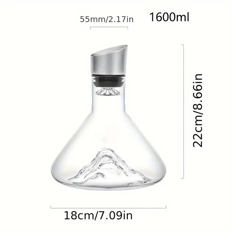 Carafe à Vin en Verre Cristal Soufflé – Design Cascade