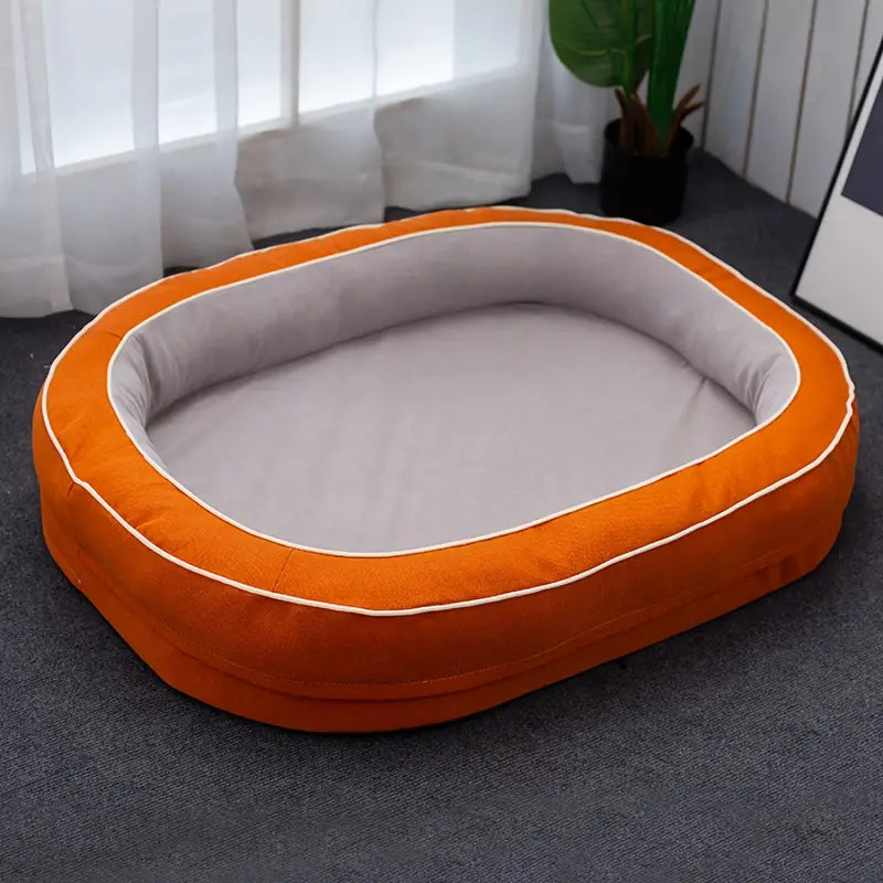 Lit ovale pour chien en mousse à mémoire de forme