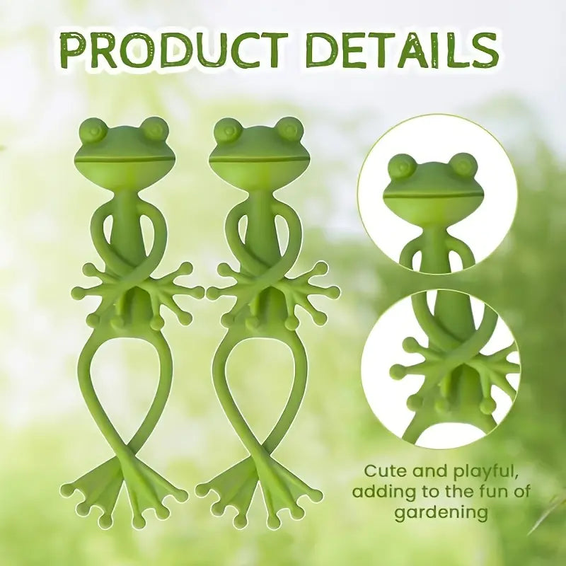 Lot de 2/4/6/8 Supports de Plantes Grenouille – Clips Décoratifs
