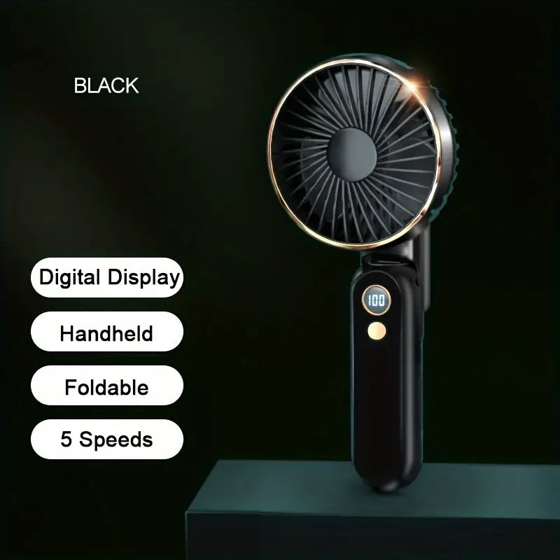 Ventilateur Portable Pliable à Main – Rechargeable & Silencieux