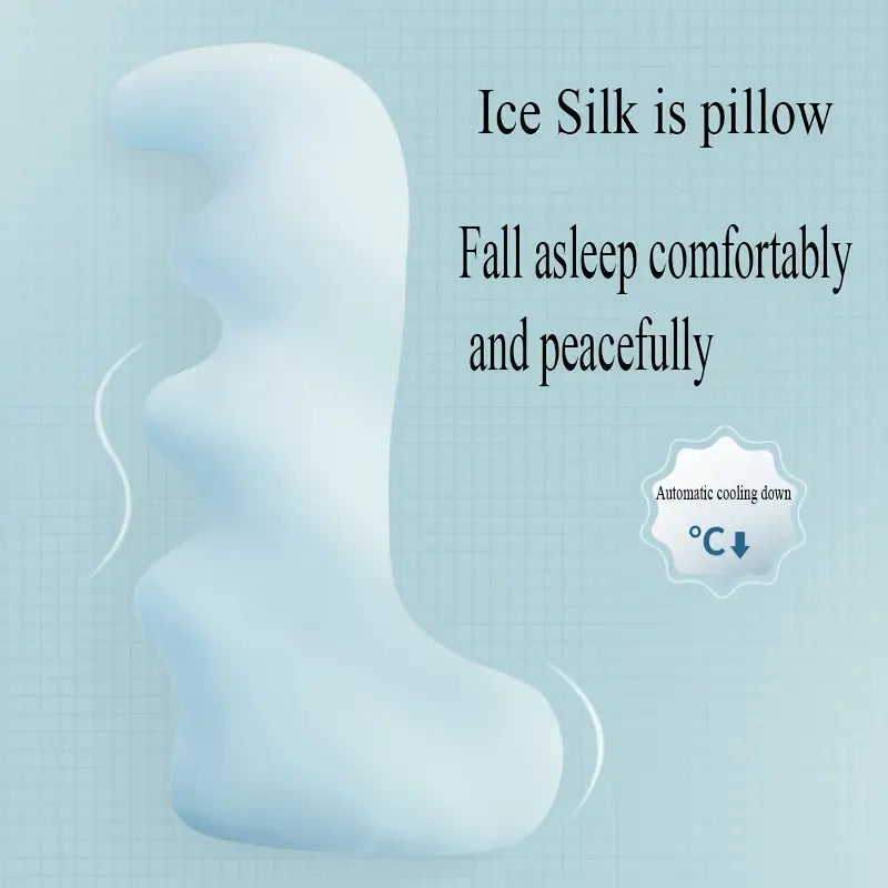 Coussin de Soie Glacée Ergonomique – Confort & Fraîcheur pour un Sommeil Idéal