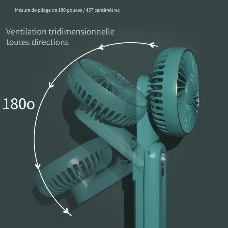 Ventilateur Portable Pliable à Main – Rechargeable & Silencieux
