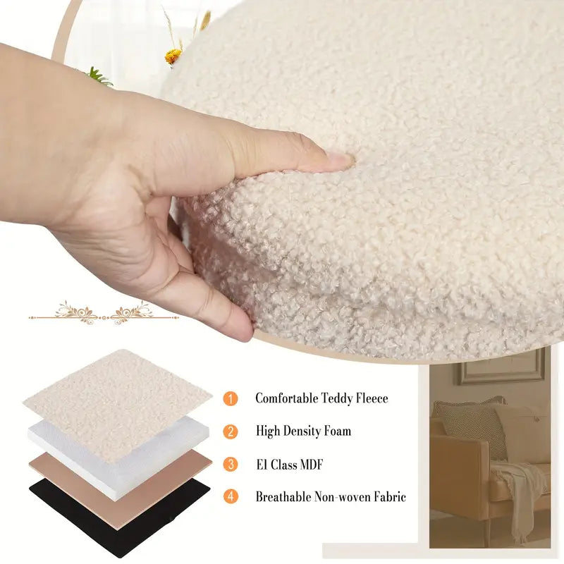 Tabouret Rembourré avec Espace de Rangement - Élégance et Praticité