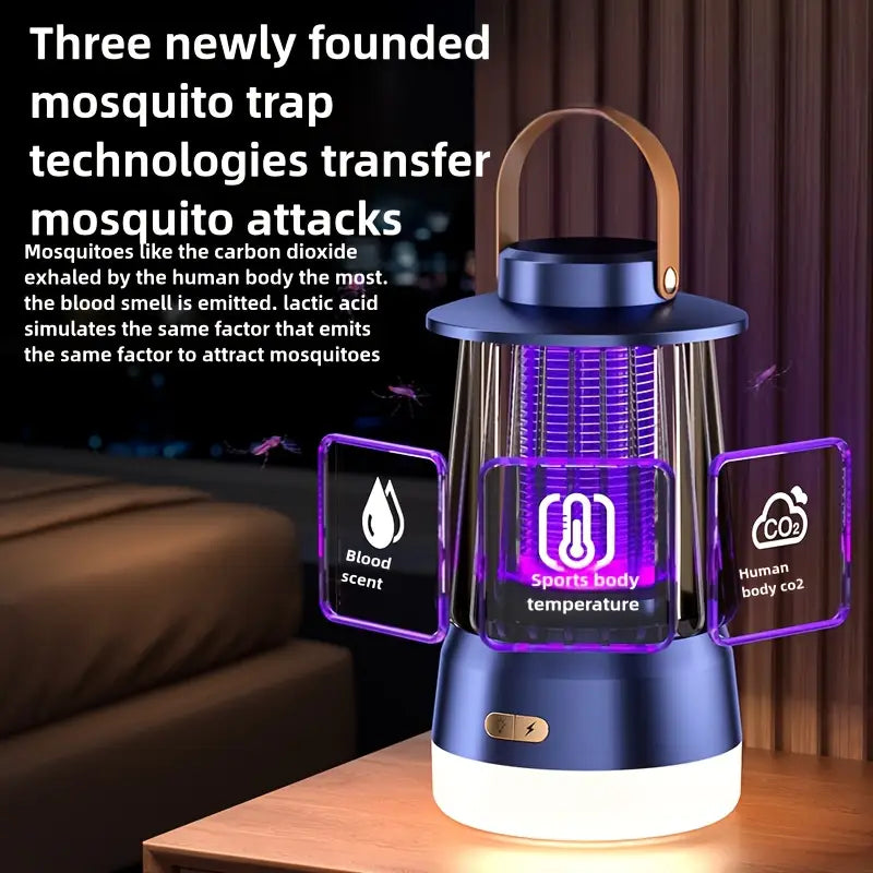 USB Electric Mosquito Lamp - Silent UV Light Trap for Indoor & Outdoor