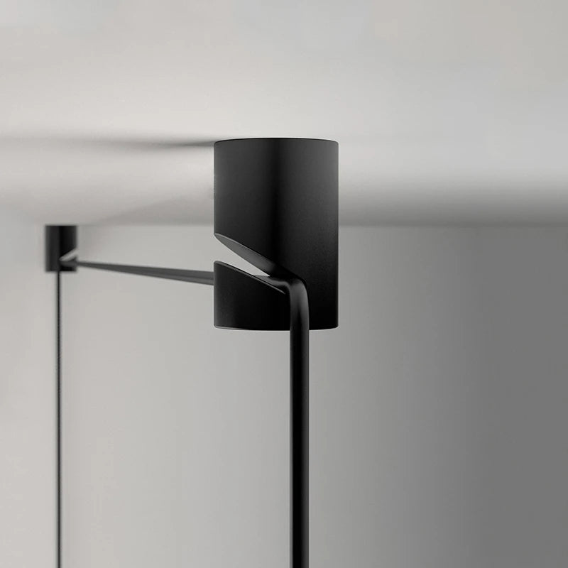 Lampe Géométrique en Métal Noir –  Éclairage LED Décoratif