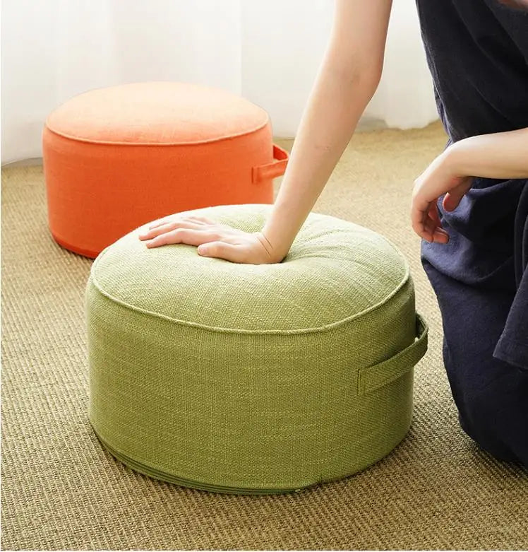 Coussin de Méditation Rond en Lin