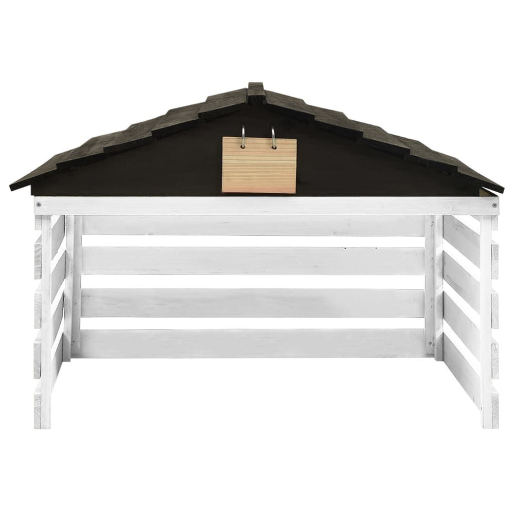 Garage pour Tondeuse Robot - Bois Massif, Protection UV Noir et Blanc