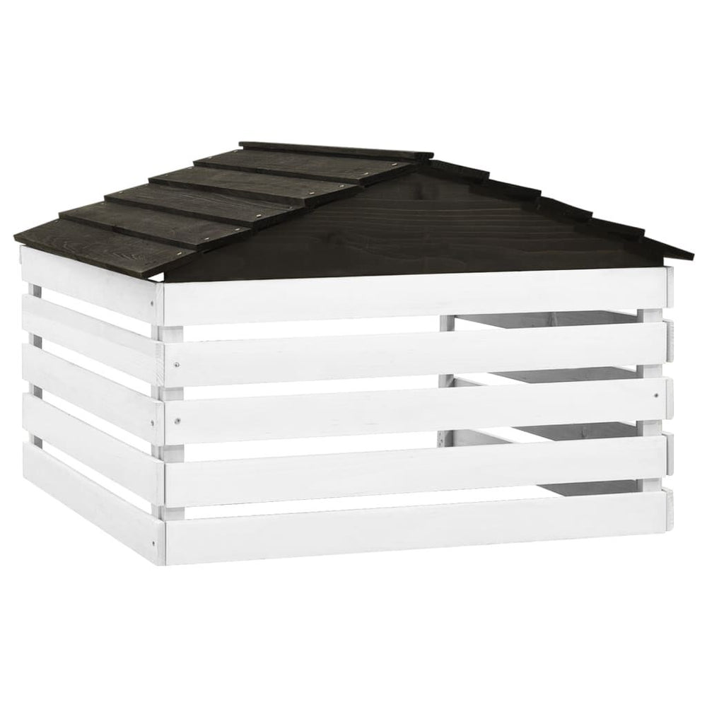 Garage pour Tondeuse Robot - Bois Massif, Protection UV Noir et Blanc
