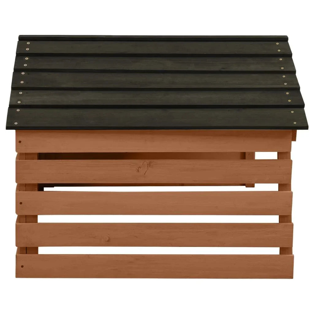 Garage pour Tondeuse Robot - Bois Massif, Protection UV Noir et Marron