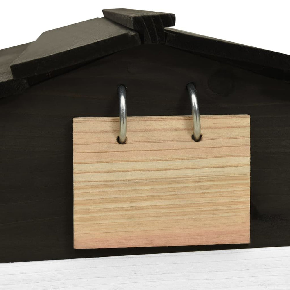 Garage pour Tondeuse Robot - Bois Massif, Protection UV Noir et Blanc