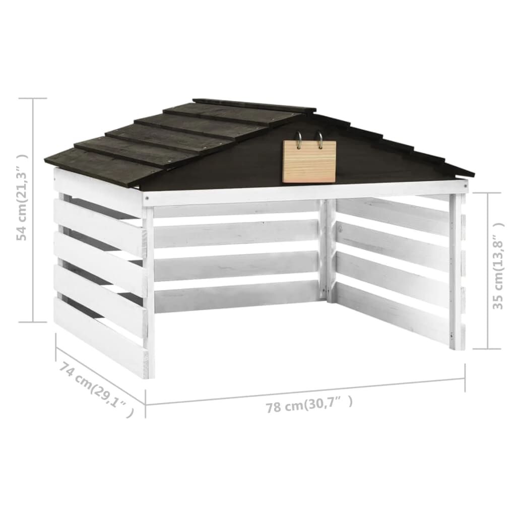 Garage pour Tondeuse Robot - Bois Massif, Protection UV Noir et Blanc