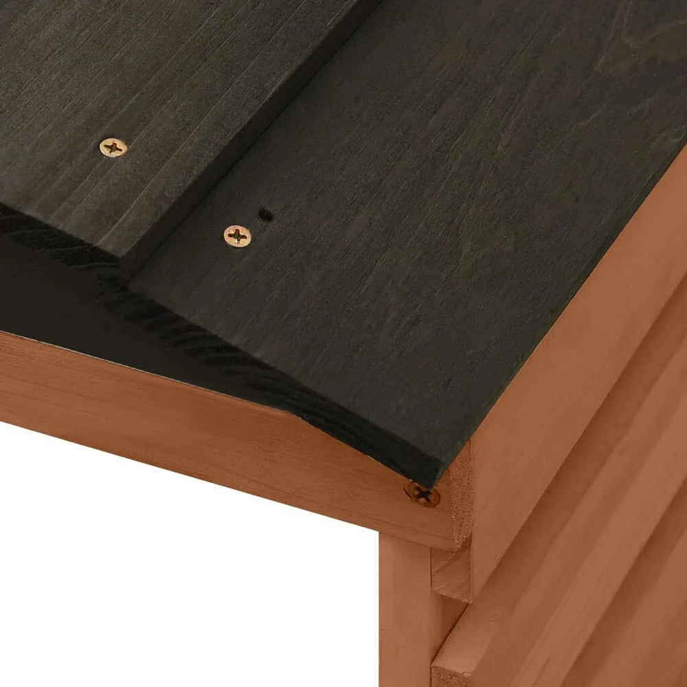 Garage pour Tondeuse Robot - Bois Massif, Protection UV Noir et Marron