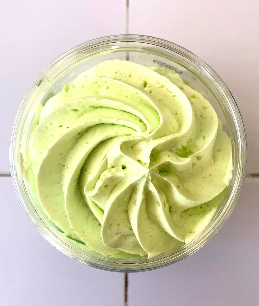 Exfoliating shower and bath cream with apricot kernel powder 100 Mojito - Savonnerie de bornes