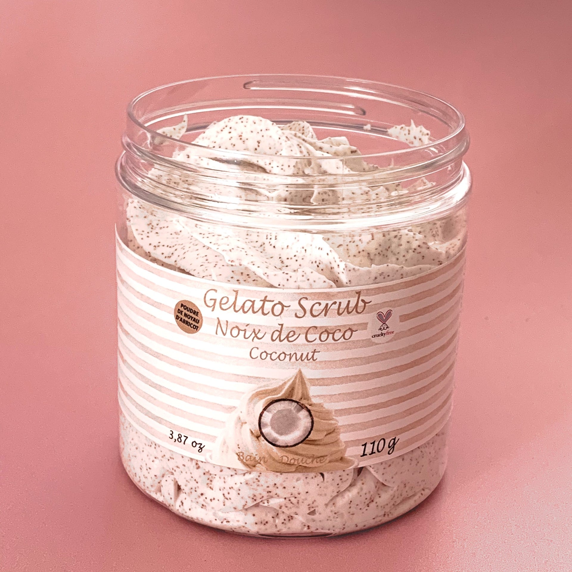 Peeling-Dusch- und Badecreme mit Aprikosenkernpulver 100 Kokosnuss - Savonnerie de bornes