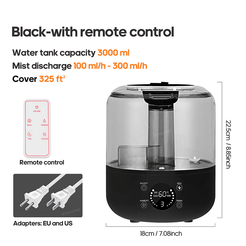Humidificateur d'Air Professionnel 3L