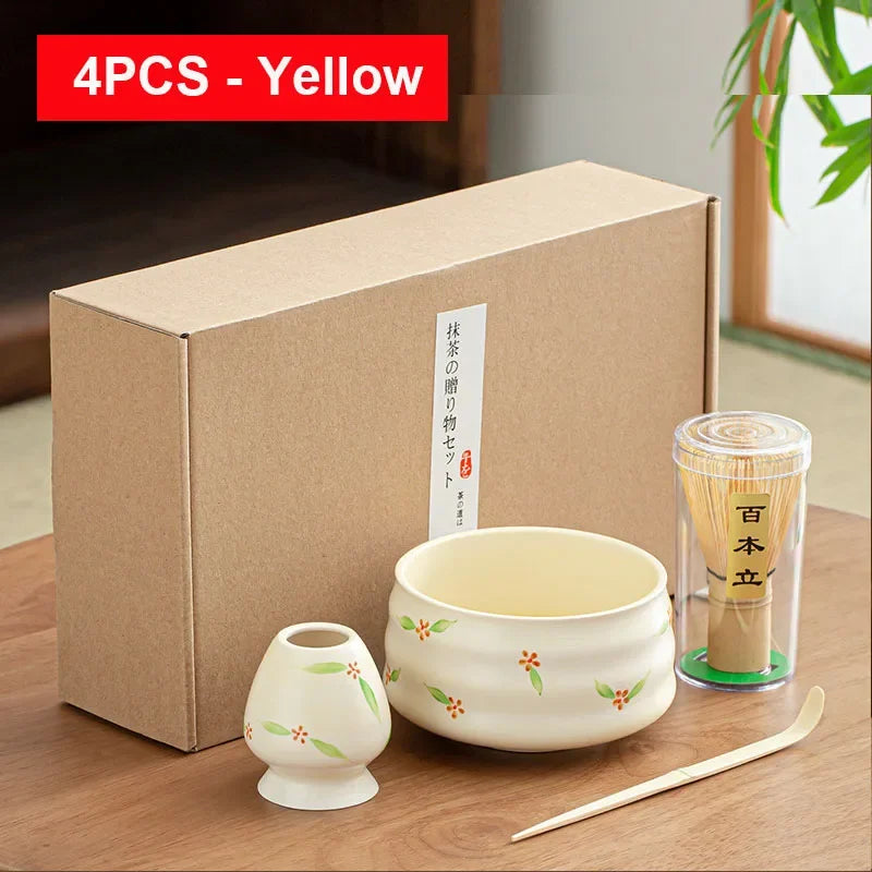 Ensemble de Brosses à Thé en Bambou– L'Art du Matcha Japonais dans un Coffret d'Exception