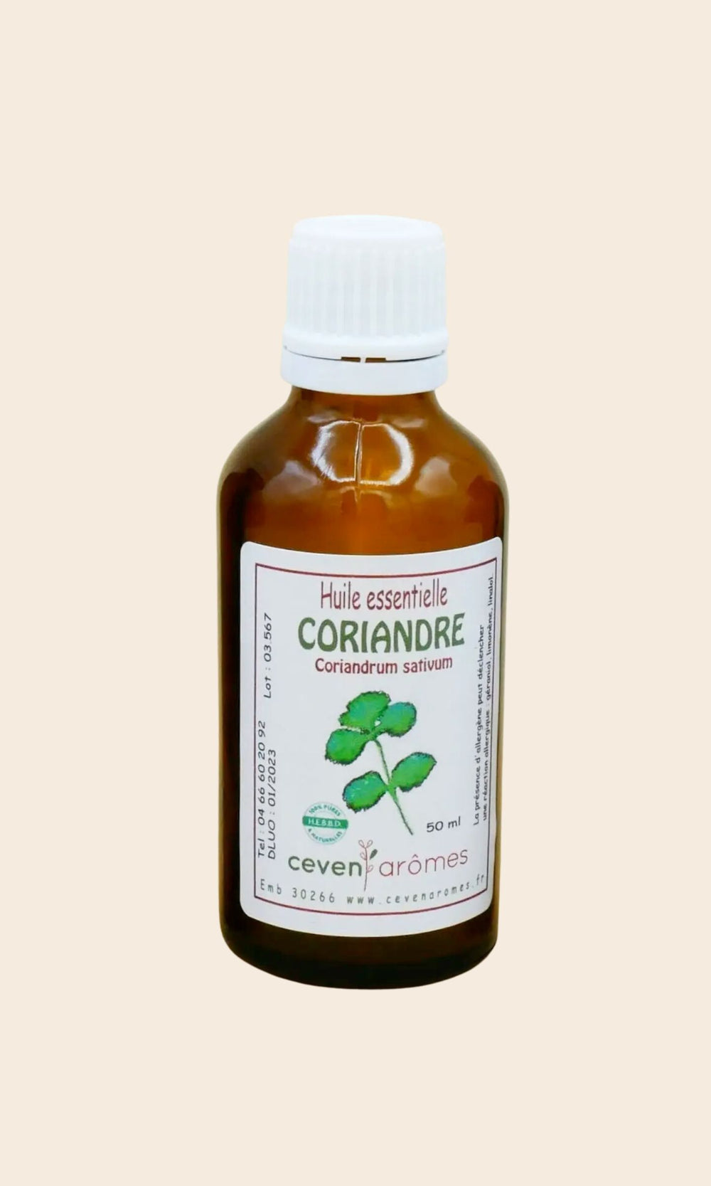 Huile essentielle Coriandre 50ml - Céven’Arômes