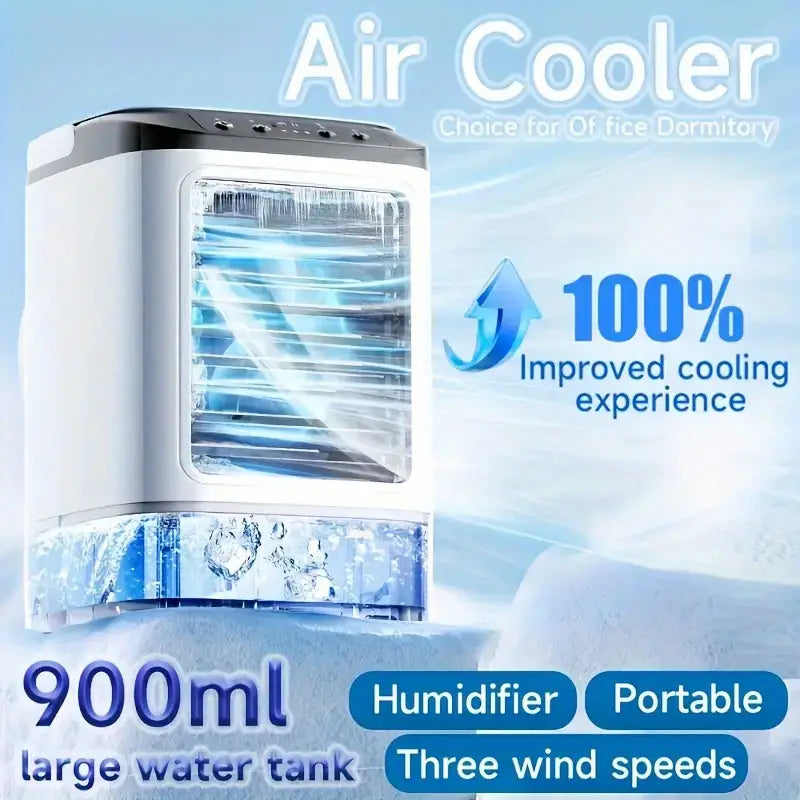 Mini Climatiseur Ambiance Luxe – Fraîcheur & Lumière en Harmonie