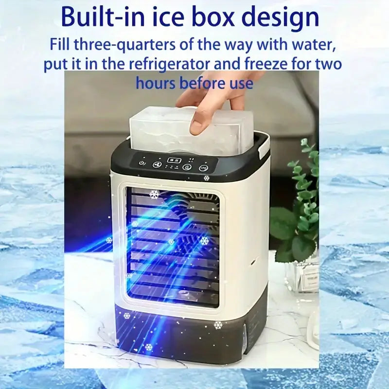 Mini Climatiseur Ambiance Luxe – Fraîcheur & Lumière en Harmonie