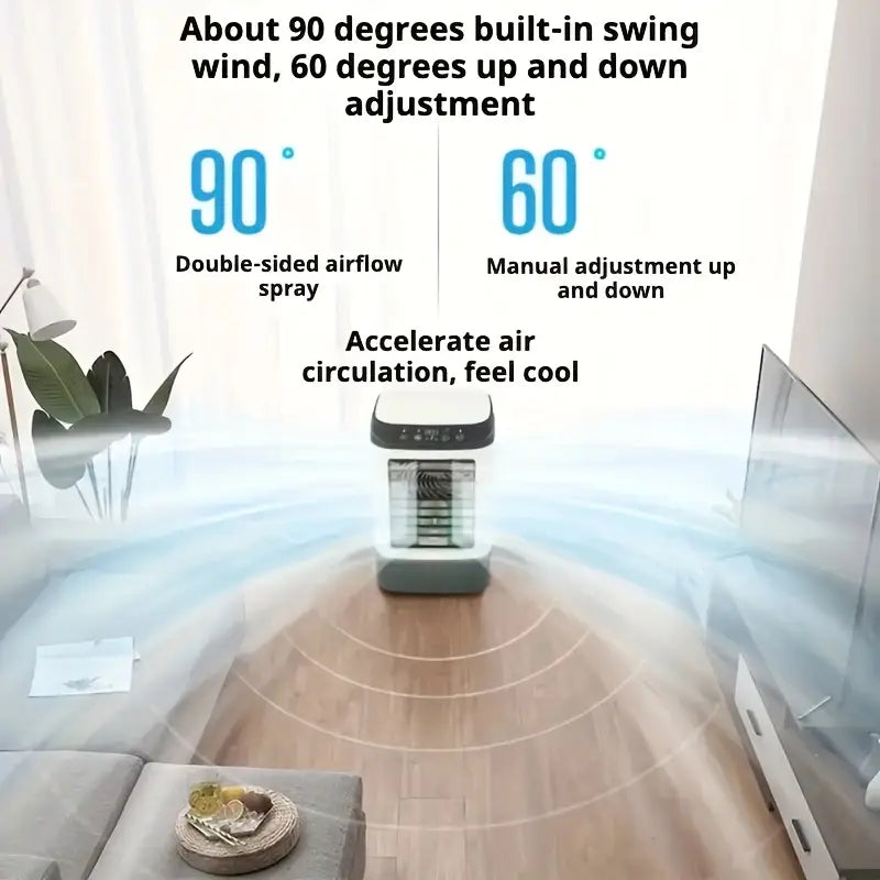 Mini Climatiseur Ambiance Luxe – Fraîcheur & Lumière en Harmonie