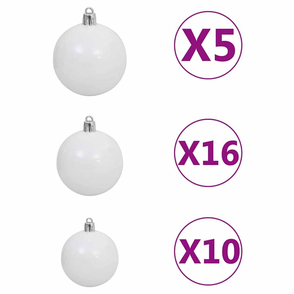 Sapin de Noël Artificiel Mince Flocon de Neige – Design Réaliste