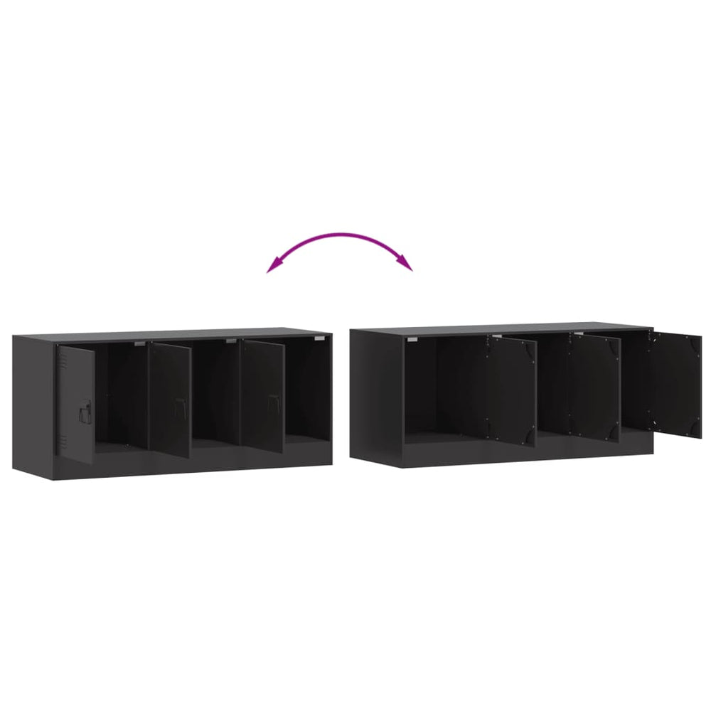Meuble TV en Acier – 99 × 39 × 44 cm – Design Industriel Élégant