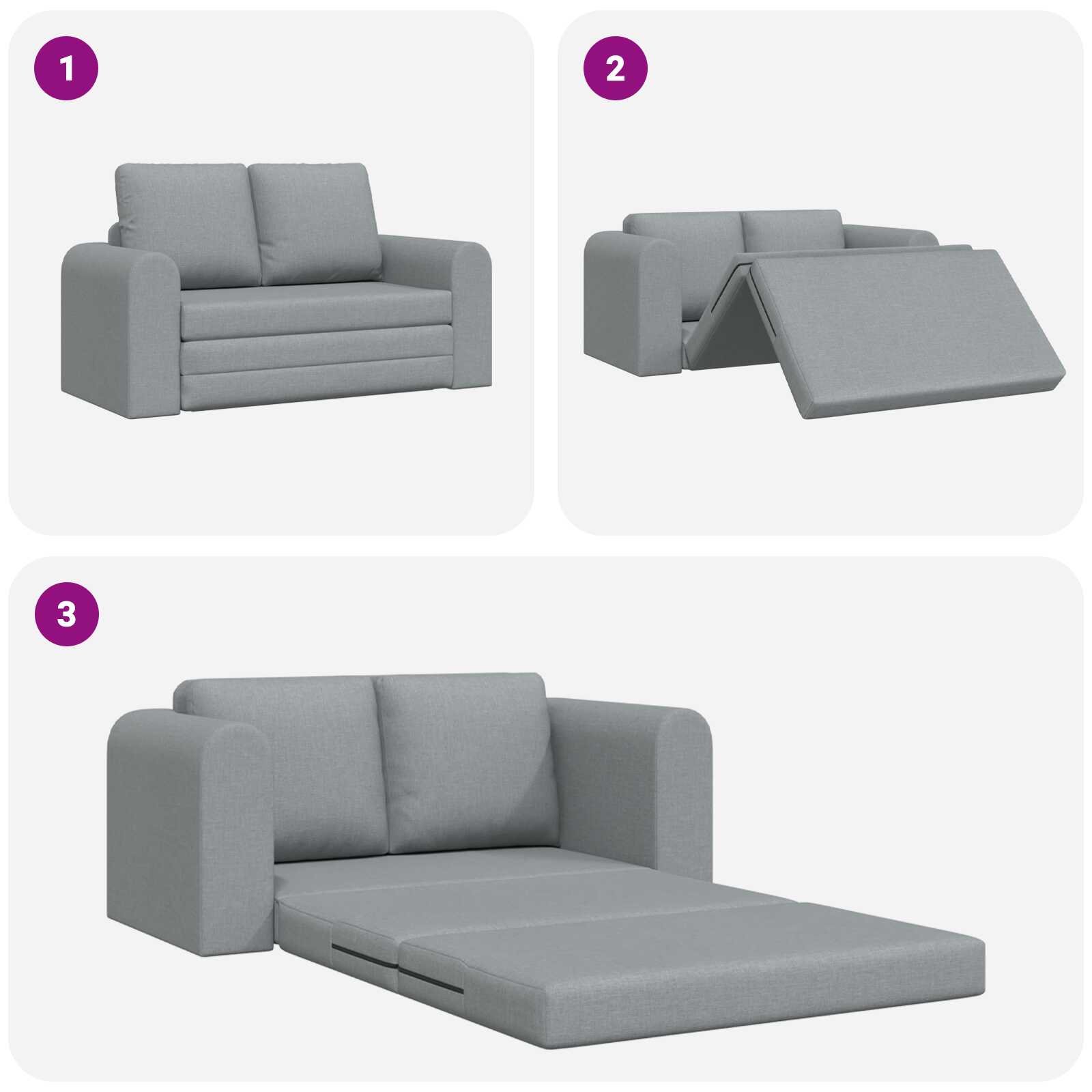 Canapé-lit 2-en-1 – Confort et style, disponible en plusieurs tailles et coloris