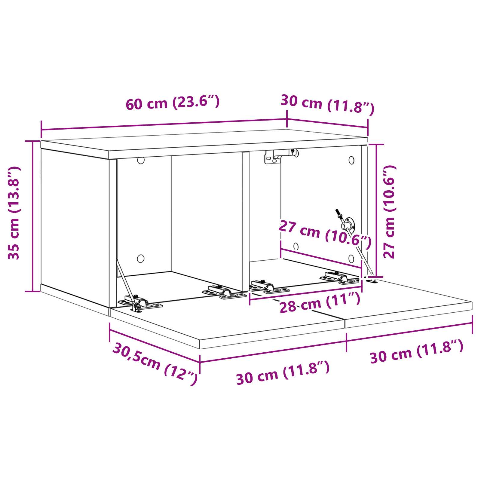 Meuble TV Style Rustique – Finition Vieux Bois