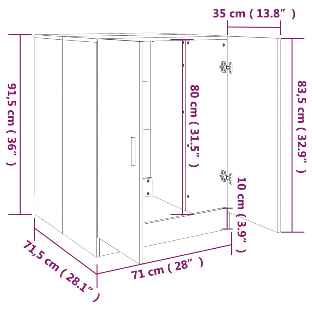 Meuble pour Machine à Laver avec Rangement