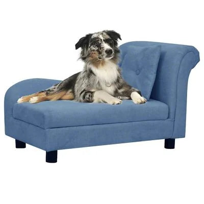 Canapé Confortable pour Chien - Lit Douillet avec Oreiller & Pieds Antidérapants