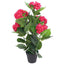 Hortensia Artificiel avec Pot - Rouge (60 cm)