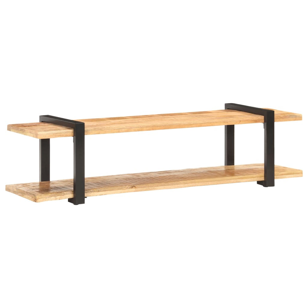 Meuble TV Industriel en Bois Massif de Manguier – 160x40x40 cm