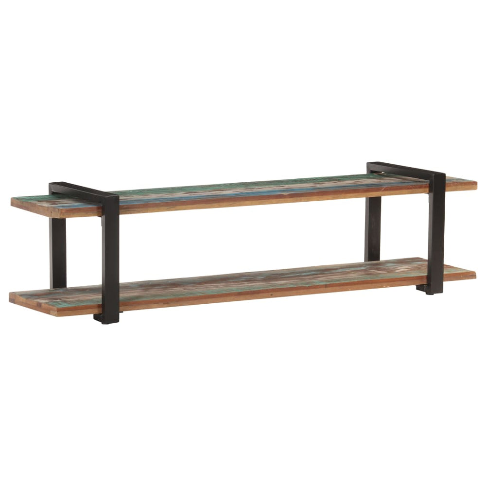 Meuble TV Industriel en Bois Massif de Manguier – 160 × 40 × 40 cm