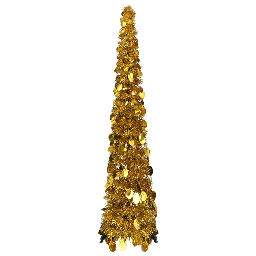 Sapin de Noël artificiel escamotable doré