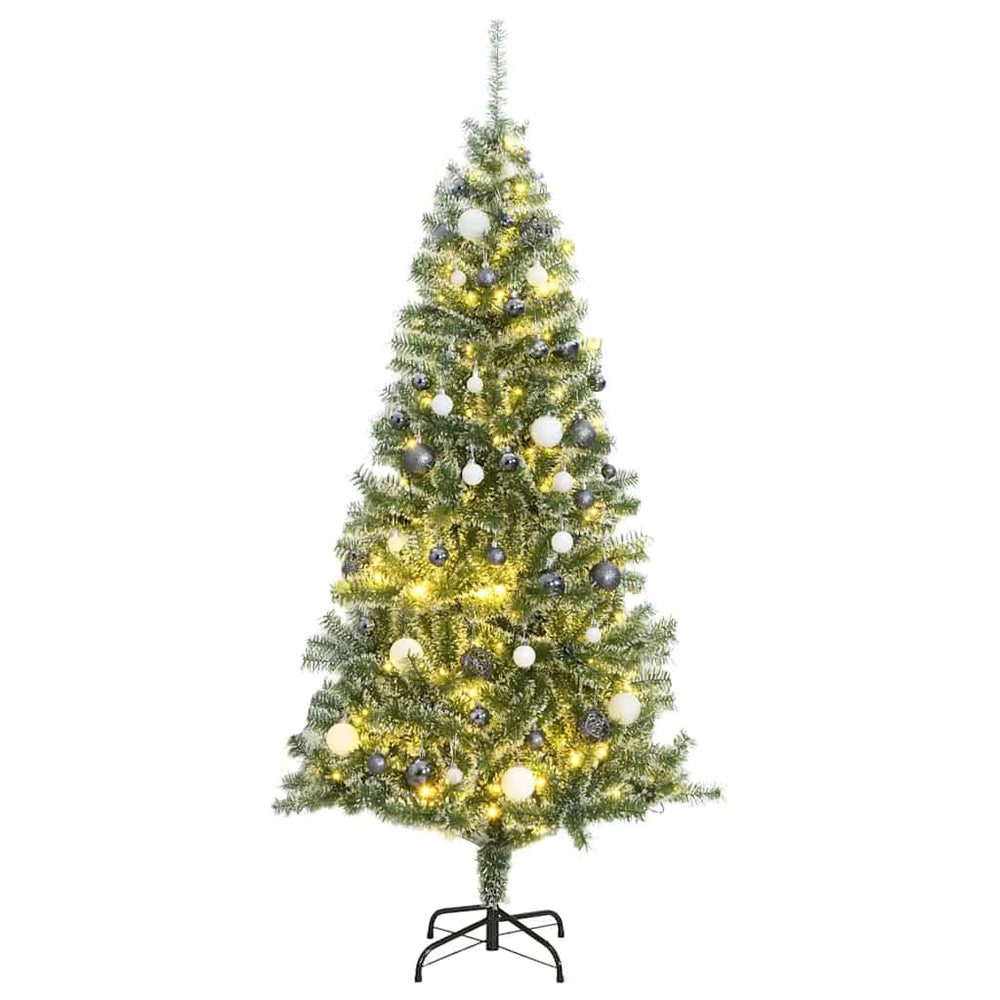 Sapin de Noël artificiel avec branches floquées de neige