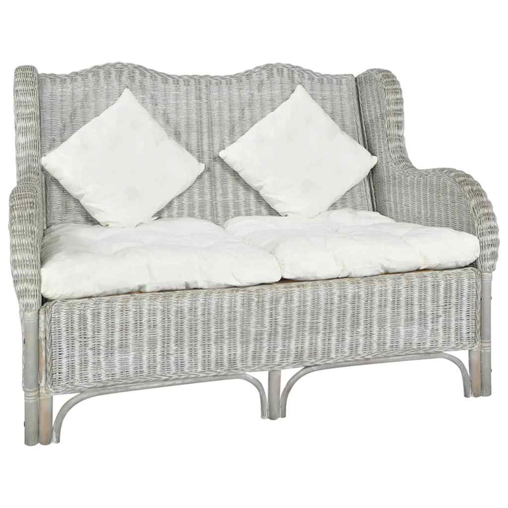 Canapé 1 place et 2 places en rotin & lin – Plusieurs coloris disponibles