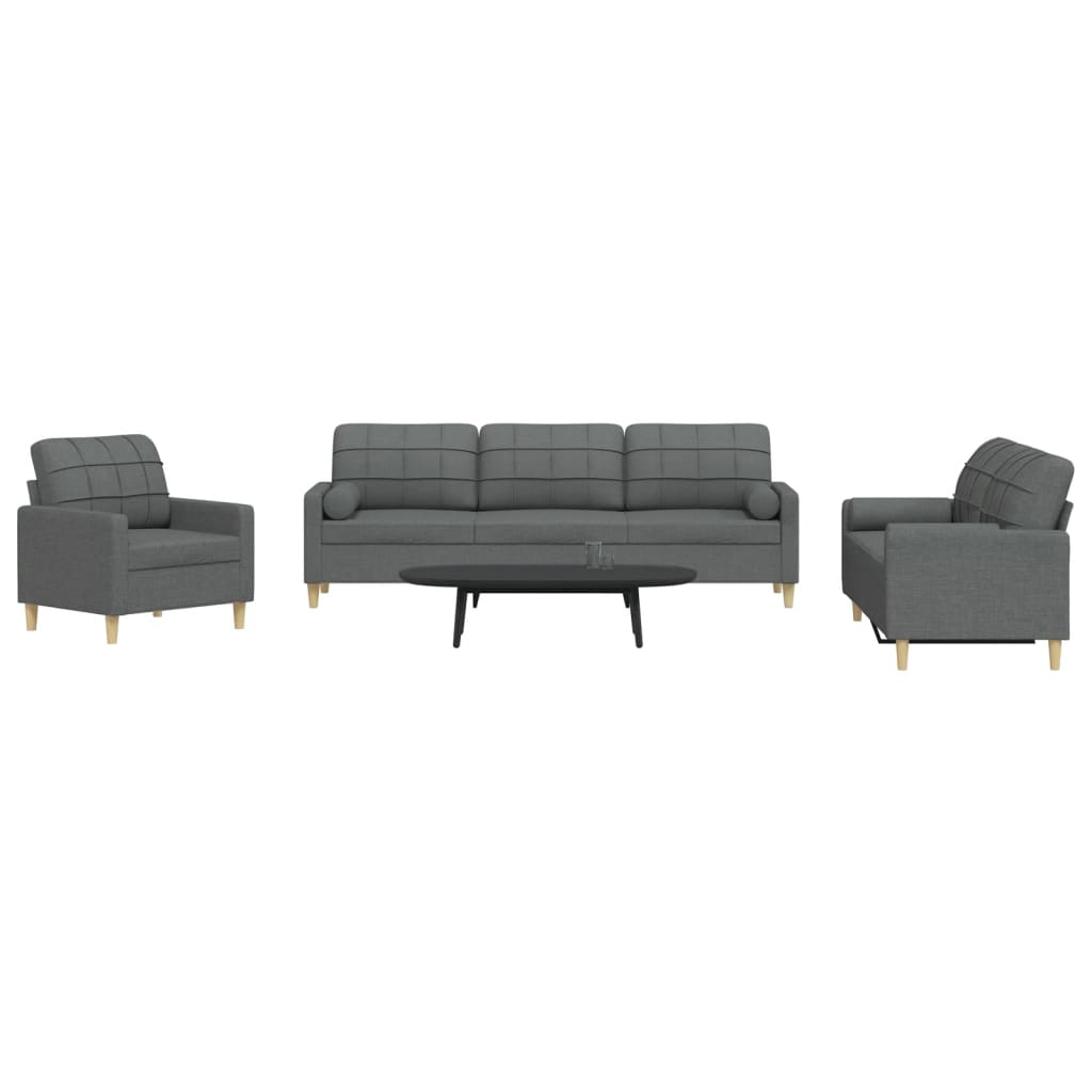 Ensemble de Canapés 3 Pièces en Tissu – Élégance et Confort Haut de Gamme