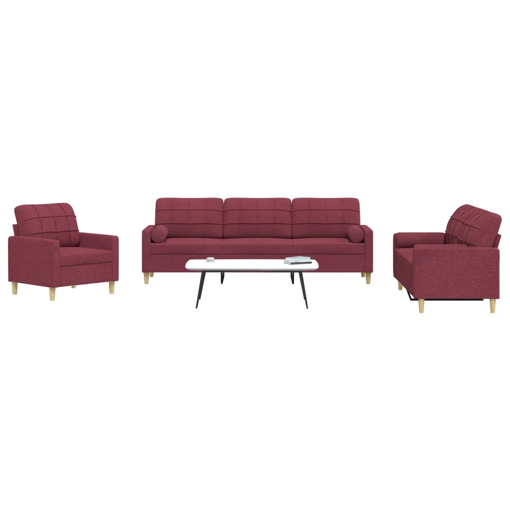Ensemble de Canapés 3 Pièces en Tissu – Élégance et Confort Haut de Gamme